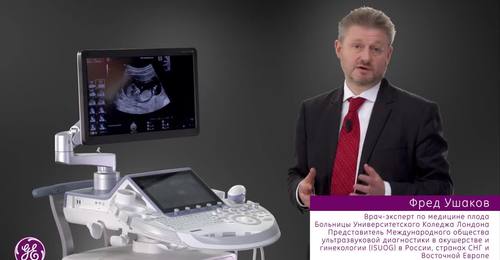 Фред Ушаков: Оценка среднесагиттального среза и ТВП плода в первом триместре беременности при помощи линейного датчика 9L