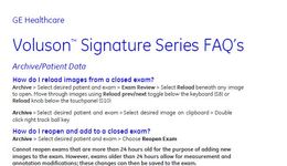 Voluson Signature Series FAQs
