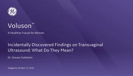 ISUOG 2018 - Incidentally Discovered Findings on Transvaginal Ultrasound: What Do They Mean? with Dr. Goldstein