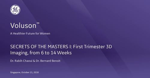 ISUOG 2018 - SECRETS OF THE MASTERS I: First Trimester 3D ...